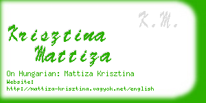 krisztina mattiza business card